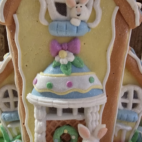 10.5" Illuminated Spring Cottage with Bunny by Valerie - Picture 4 of 7